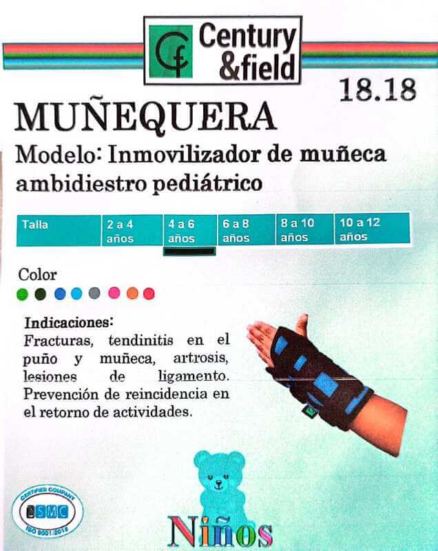 INMOVILIZADOR DE MUÑECA - AMBIDIESTRO.