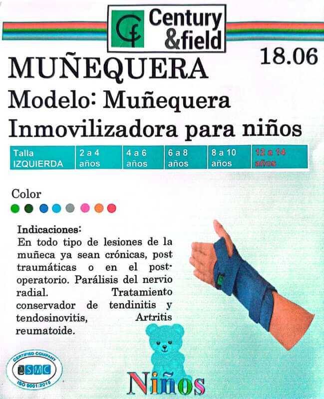 Muñequera Inmovilizadora para niños – Distribuidora San Lucas