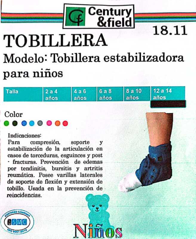 Tobillera estabilizadora para niños – Distribuidora San Lucas