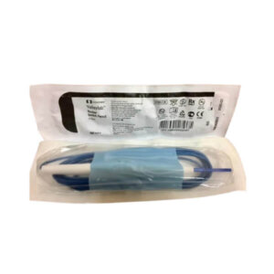 Lápiz para Electro Bisturí Valleylab COVIDIEN Rocker Switch (REF E2515). Muestra el empaque estéril del lápiz con sus características de diseño ergonómico y cable de 3m. Insumo quirúrgico para procedimientos de electrocirugía.